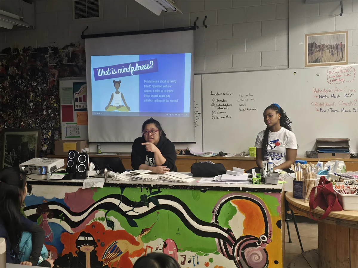Mindfulness, self-care, and mental wellness session for youth and women